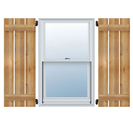Ekena Millwork Spaced Board-n-Batten Shutters, Rough Sawn Western Red Cedar, 28 7/8W x 53H, PR RBS06S29X053RWR